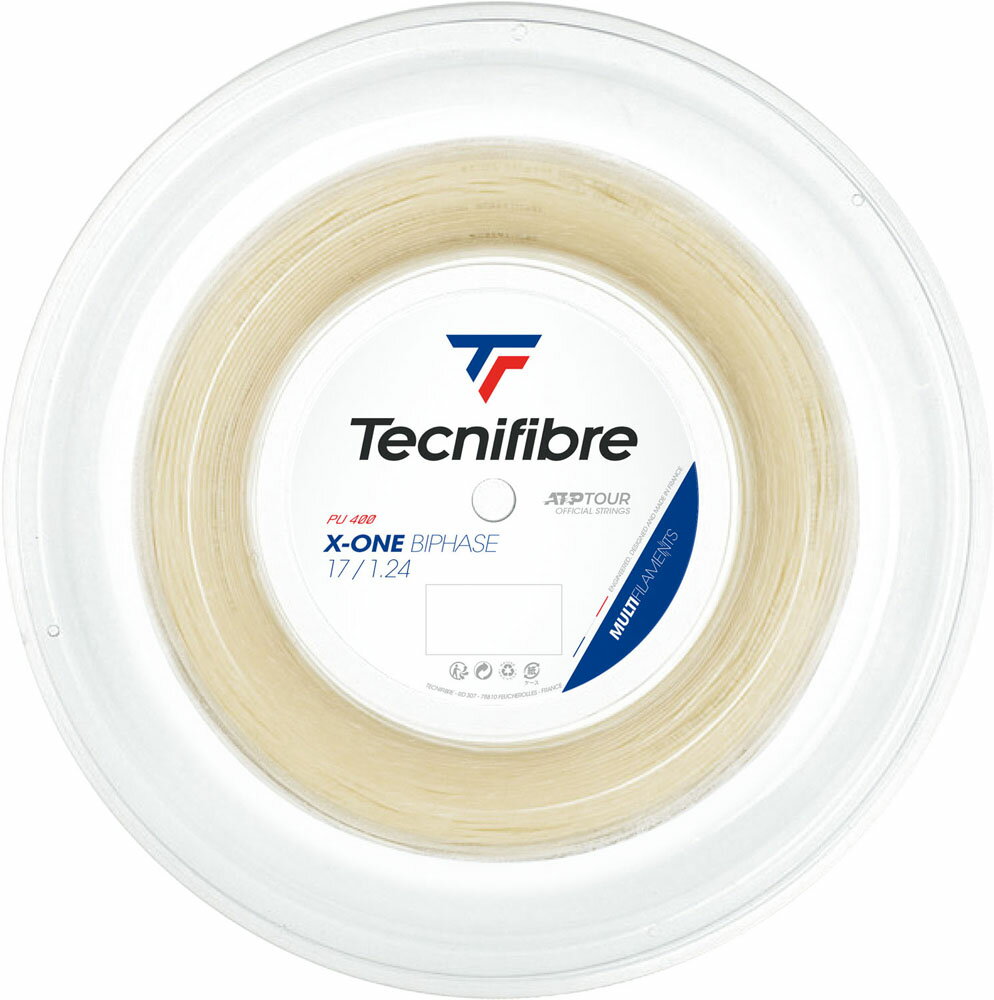 【20日はポイントアップ】 Tecnifibre テクニファイバー テニス 硬式テニスガット BOB 200M X-ONE BIPHASE 1.24 01RXO130XN