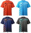 【15日はポイント10倍】 バタフライ Butterfly 卓球 レクート Tシャツ メンズ レディース 半袖 Tシャツ トップス 吸水 速乾 伸縮 46790