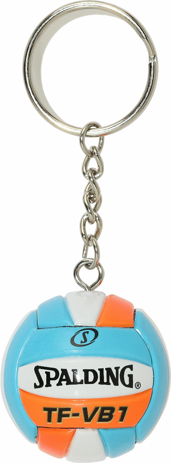 【27日2時までポイントアップ】 スポルディング SPALDING バレーボール バレーボール キーチェーン ブルー×オレンジ 11009VBO