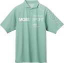 【11日2時までポイント15倍】 ムーブスポーツ MOVESPORT SUNSCREEN ミニ鹿の子 ラグランスリーブポロシャツ メンズ 吸汗 速乾 ストレッチ UVカット UPF50+ 半袖 ハーフスリーブ トップス ウェア ST5SHS01M