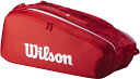 【24日20時からポイント15倍】 ウイルソン Wilson テニス SUPER TOUR WILSON RED 9PK 2025 RED WR80367010
