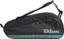 【24日20時からポイント15倍】 ウイルソン Wilson テニス TEAM J 6PK BLACK/BLUE WR80500010