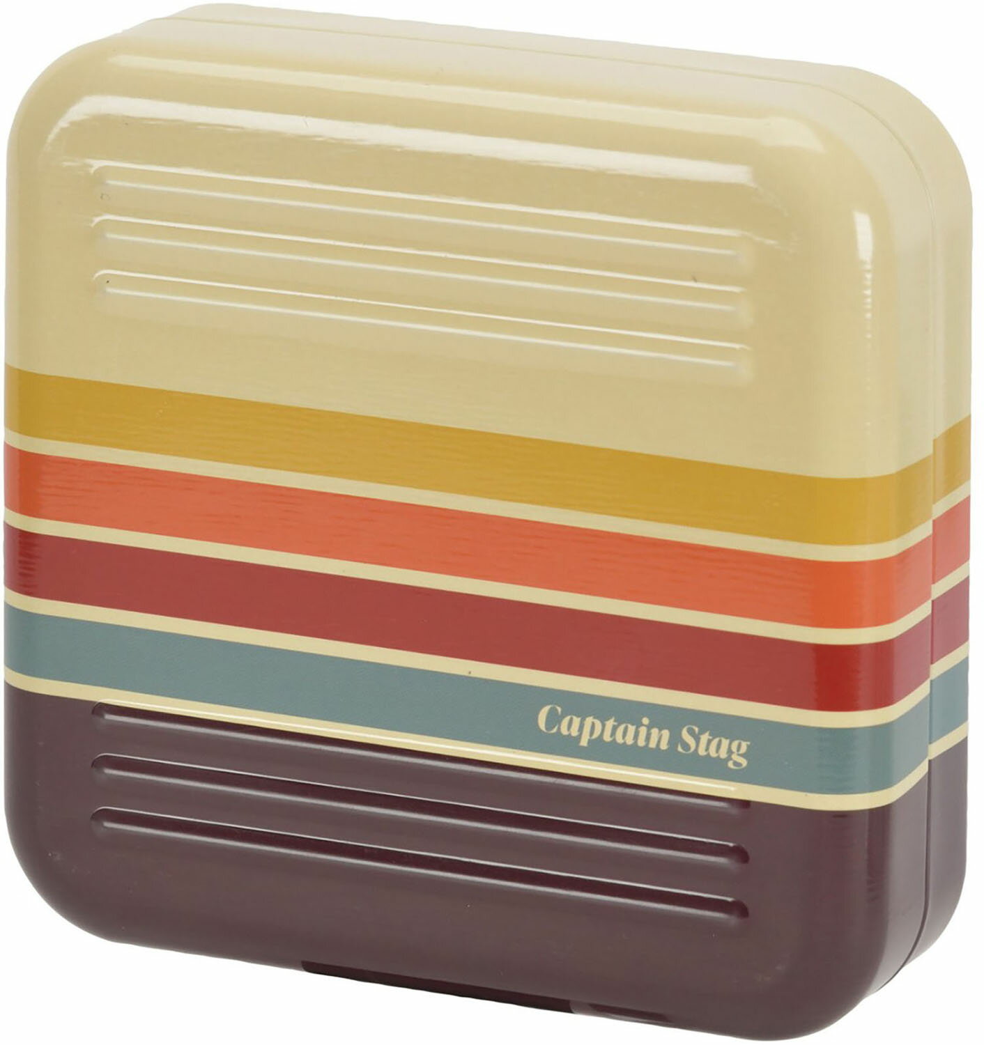 【3日20時からMAX3,000円OFFクーポン&P15倍】 キャプテンスタッグ CAPTAIN STAG アウトドア 蚊取り線香スタンドケース クリームイエロー / マルチボーダー UM1659