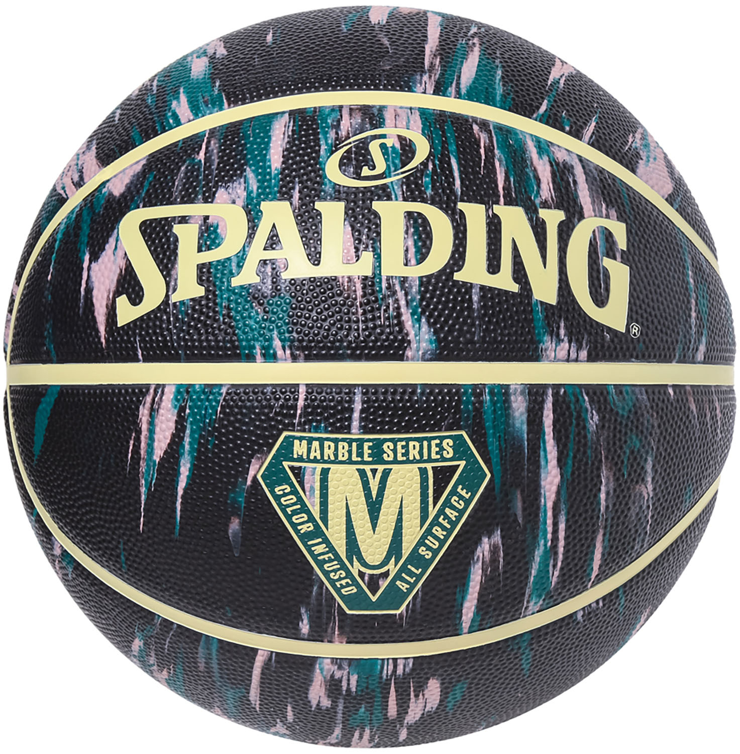 【18日はポイント10倍】 スポルディング SPALDING バスケット マーブル トープ×レモン ラバー SZ7 85363J