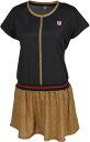 【20日はポイント10倍】 フィラ FILA テニス ワンピース レディース ウィメンズ 女性 大人 半袖 スコート スカート ウェア ロゴ バイアス グレンチ...