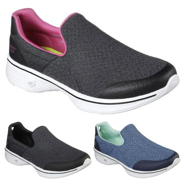 Skechers（スケッチャーズ） カジュアルシューズ GO WALK4 DIFFUSE（ゴーウォーク4 ディフューズ） レディース 14937 BKW NVAQ BKHP ウィメンズ 女性 WOMEN レディース 女子 LADY