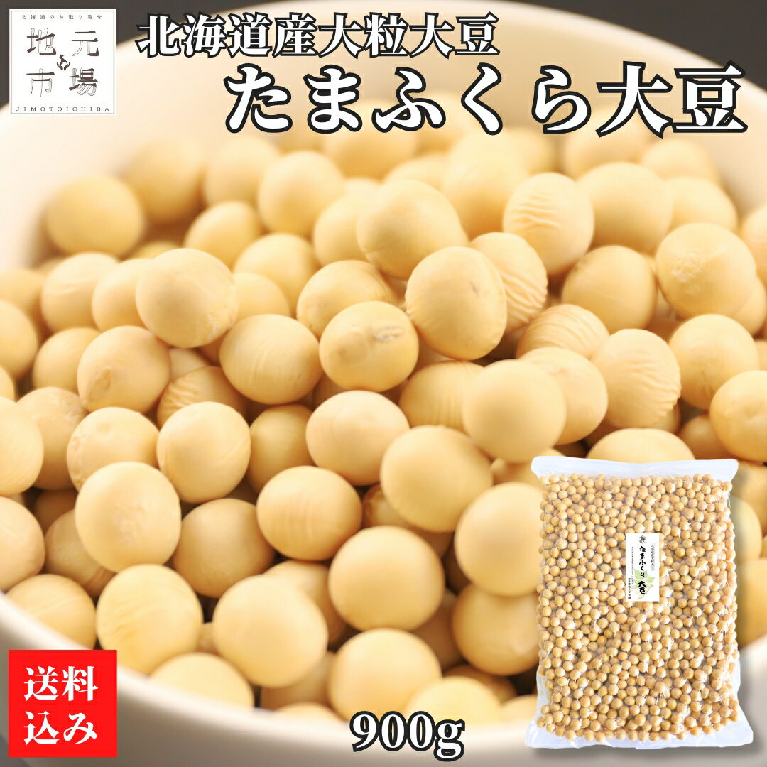  大豆 たまふくら 北海道 900g 大粒 国産 令和5年産 タマフクラ 大豆 煮豆 北斗市 チャック付き