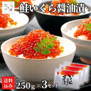 醤油イクラ 醤油いくら (250g) 3セット 北海道産 ギフト 化粧箱 高級 鮭いくら 鮭卵 真子いくら 長谷川水産