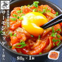 【P+2倍 09日20:00-16日9:59迄】 サーモン 珍味 北海道 ユッケ ラー油入 80g 紅鮭 鮭ルイベ漬 塩辛 石狩漬 パック 小分け つまみ おつ...