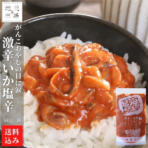 【P+2倍 14日20:00-17日9:59迄】 函館 激辛 いか塩辛 ガンコおやじの目に涙 900g (90g×10) 唐辛子 とうがらし 味噌 北海道 スタンドパック 函館 母の日 ギフト 久二野村水産
