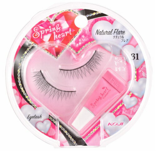 【ネコポス290円対応】 コージー スプリングハート アイラッシュ NO.31 ナチュラルフレア1SH1661専用接着剤付　つけまつげ プチプラ　スプリングハートアイラッシュ