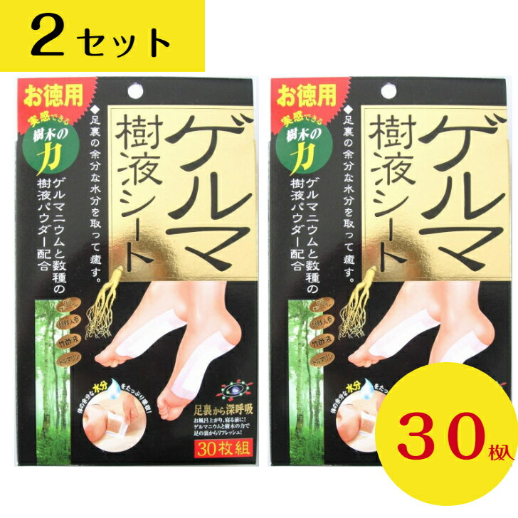 2個セット『30枚入』コジット ゲルマ樹液シート ＜寝ている間に水毒を吸い出す！＞