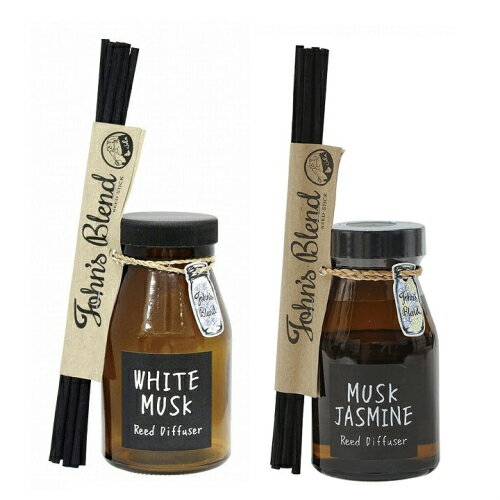 ノルコーポレーションジョンズブレンドリードディフューザーホワイトムスク　ムスクジャスミンジョンズブレンド アロマ　ルームフレグランス　1個