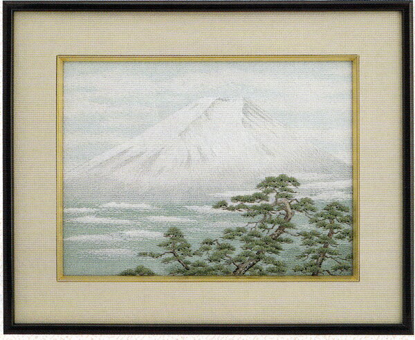 東京文化刺繍キット No165　銀雲白富士（3号）