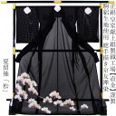 正絹≪皇室献上絹製織工場【壺金】駒絽生地使用 総手描き京友禅染 夏 留袖「松」≫