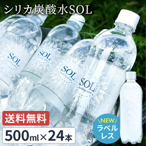 ＼最安値に挑戦／【24本】炭酸水 500ml 送料無料 シリカ炭酸 水 SOL ソール天然水仕込み シリカ水 シリカ炭酸水 シリカ 天然水シリカ ミネラル炭酸水 SOL 九州日田産 ケイ素 水分補給 熱中症対策 アウトドア キャンプ【D】【代引き不可】