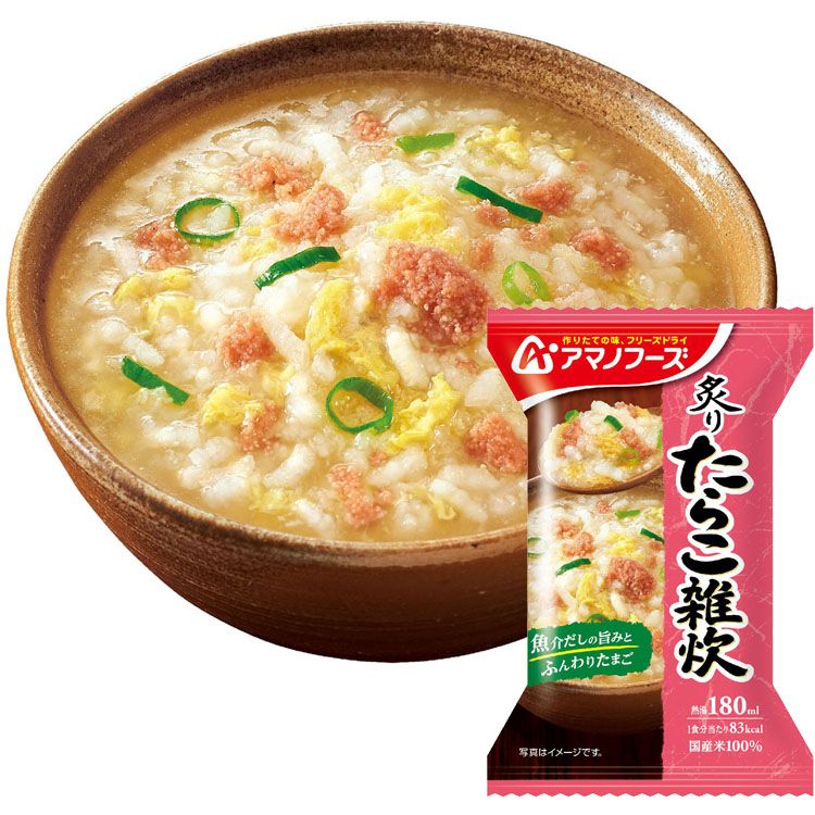 アサヒグループ食品アマノフーズアサヒアマノ天野ドライFDみそ汁ローリングストック保存食【4個】フリーズドライ雑炊