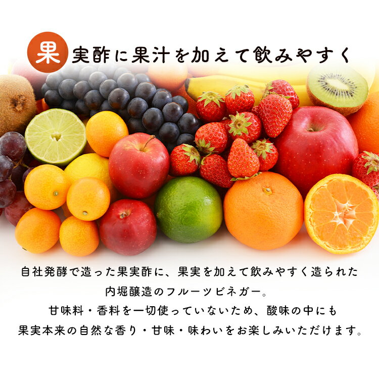 【6本セット】フルーツビネガー全種セットFV-30A内堀フルーツビネガー飲用酢りんご酢ざくろぶどうとブルーベリーレモンライム水割り炭酸割飲む酢【D】