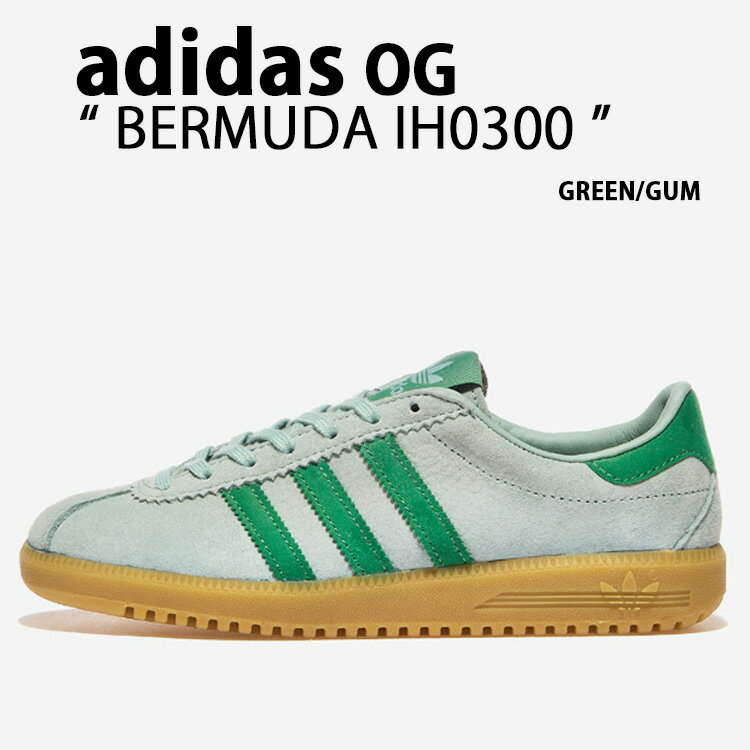 adidas originals アディダス スニーカー BERMUDA IH0300 HAZY GREEN PRELOVED GREEN GUM バミューダ シューズ グリーン ガム メンズ レディース【中古】未使用品