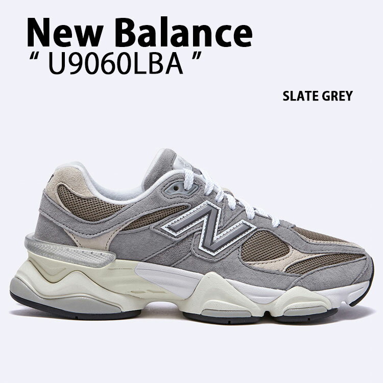 New Balance ニューバランス スニーカー U9060LBA GREY シューズ グレー 本革 レザーアッパー スエード スウェード 90/60 メンズ レディース【中古】未使用品