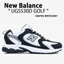New Balance ニューバランス スニーカー UGS530 v1 UGS530D GOLF スパイクレス ゴルフシューズ GRAPHIC WHITE BL...