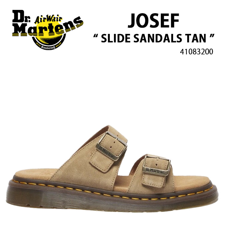 Dr.Martens ドクターマーチン サンダル ストラップサンダル JOSEF SLIDE SANDALS TAN 41083200 シューズ ジョセフ スライドサンダル スエードスライド メンズ レディース 男性用 女性用【中古】未使用品
