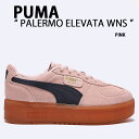 PUMA プーマ スニーカー PALERMO ELEVATA WNS PINK 399348-10 パレルモ エレヴァータ ウィメンズ ピンク シューズ ガムソール 厚底 スエード くすみカラー レディース【中古】未使用品