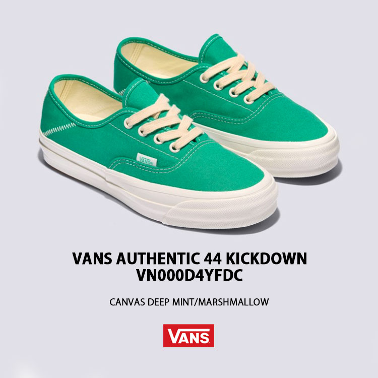 VANS バンズ スニーカー AUTHENTIC 44 KICKDOWN CANVAS DEEP MINT MARSHMALLOW VN000D4YFDC オーセンティック 44 キックダウン キャンバスディープミント マシュマロ ローカット メンズ レディース