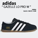 adidas originals アディダス レディース スニーカー GAZELLE LO PRO W JR8886 BLACK WHITE GUM シューズ ガゼルロー プロ T-トゥ テラス系 ブラック ホワイト ガム【中古】未使用品