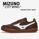 Mizuno ミズノ スニーカー CITY WIND D1GA2564-05 BROWN WHITE シューズ シティウィンド ブラウン ホワイト スエード メ...