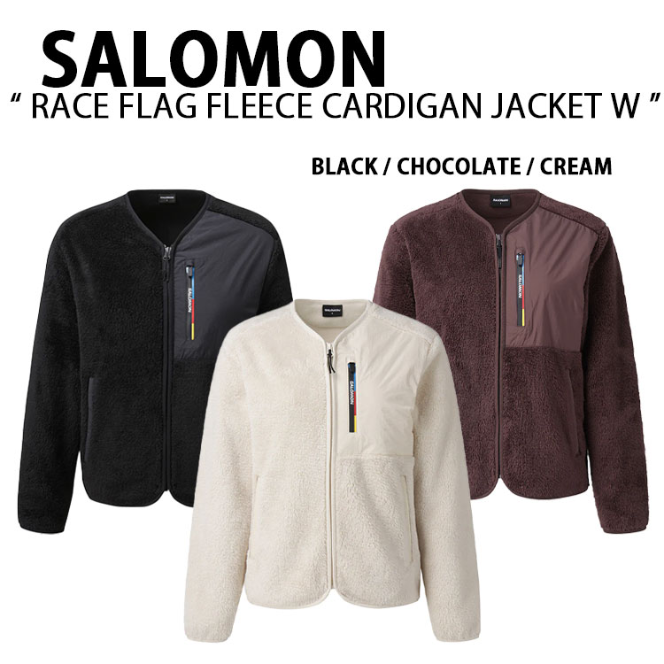SALOMON サロモン フリースジャケット RACE FLAG FLEECE CARDIGAN JACKET W レースフラッグ フリース ..