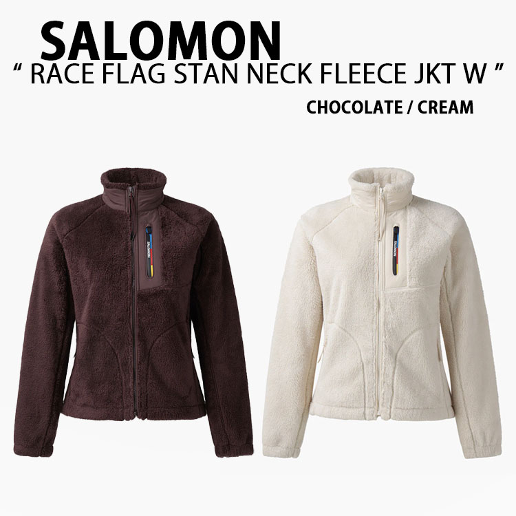SALOMON サロモン フリースジャケット RACE FLAG STAN NECK FLEECE JACKET W レースフラッグ スタンネ..