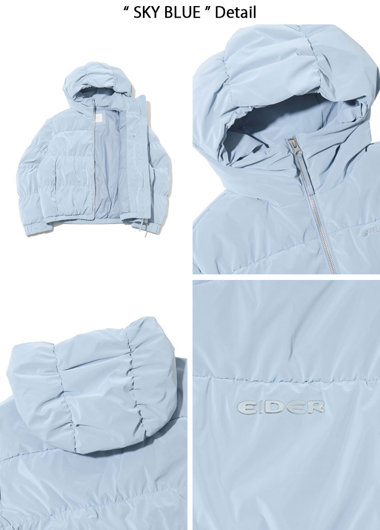 EIDER アイダー レディース パーディングジャケット SHIRRING WNS DOWN JACKET シャーリング ウィメンズ ダウンジャケット ブルー ブラック DWW25568 韓国ファッション【中古】未使用品