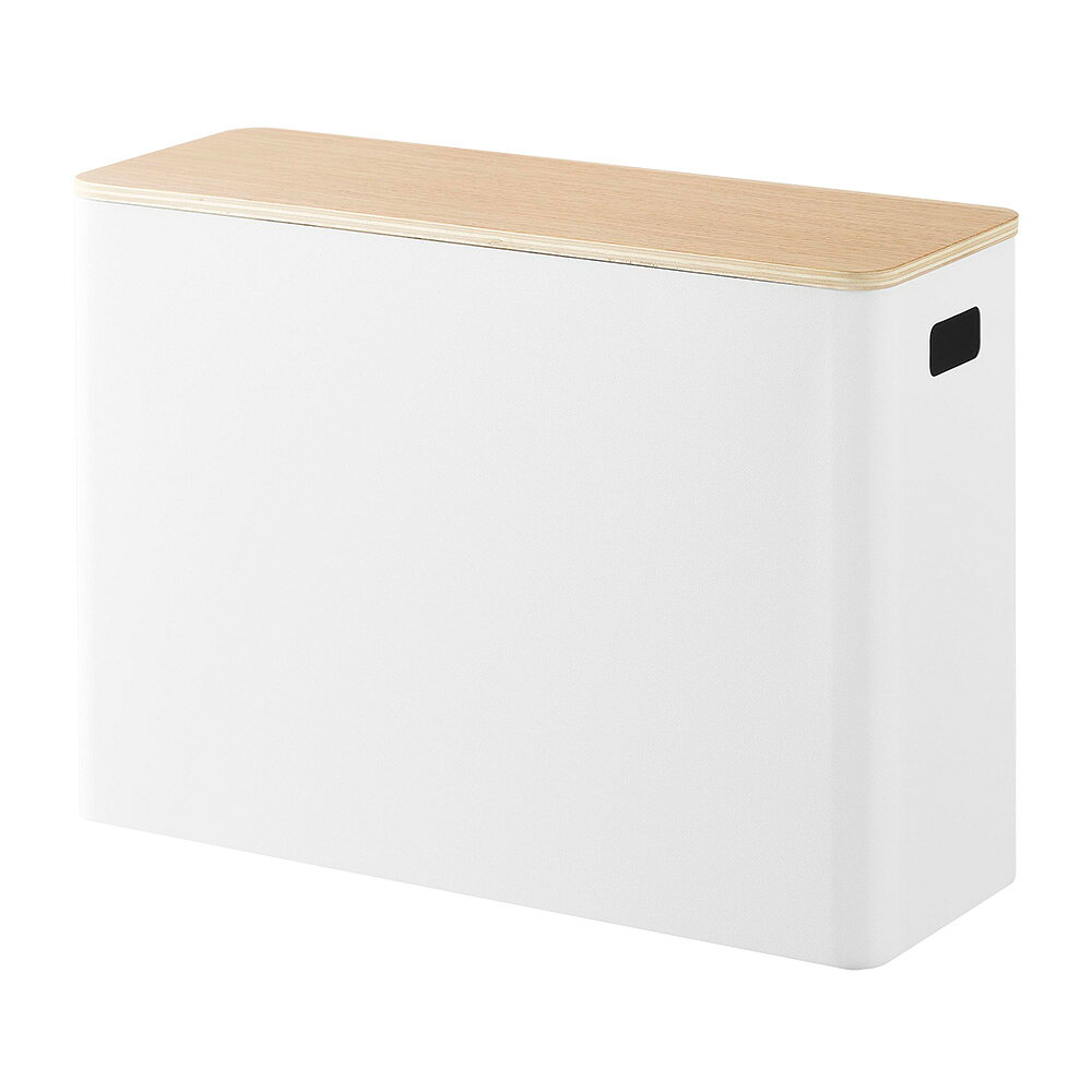 おしゃれ家具・雑貨のマルシェの【365日出荷】山崎実業 蓋付きトイレ用品収納 リン RIN 公式蓋付き ふた 収納ボックス トイレットペーパー 生理用品 掃除用品ストック トイレ 木目 サニタリー ブラック ホワイト ブラウン 1320 1321｜アングル3