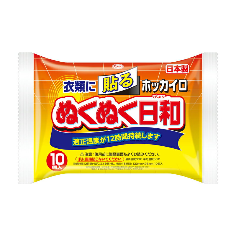 興和　ホッカイロ ぬくぬく日和 貼るタイプ　レギュラー 10個入