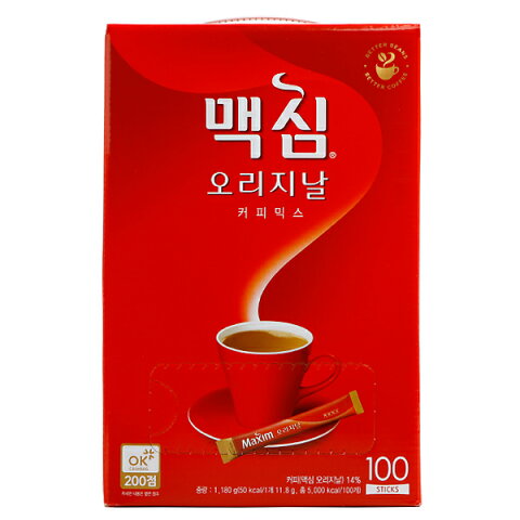 【韓国語版商品】 Maxim オリジナルコーヒー 12g×100包