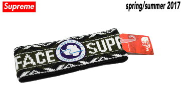 【キャッシュレス5%還元対象】≪新品≫ シュプリーム ノースフェイス 17SS Supreme X North Face SUPREME/TNF Trans Antarctica Expedition Headband Green ヘアバンド