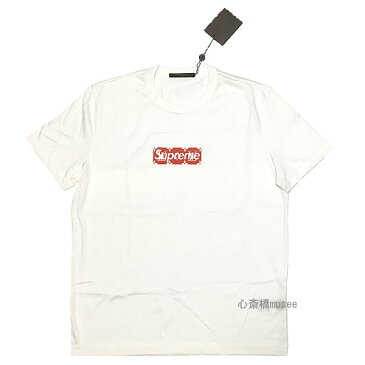 【キャッシュレス5%還元対象】≪新品≫ Supreme×Louis Vuitton シュプリーム × ルイヴィトン　モノグラム BOXロゴ TEE Mサイズ 白 Monogram Box Logo Tee WHITE