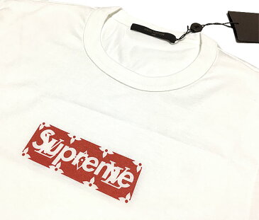 【キャッシュレス5%還元対象】≪新品≫ Supreme×Louis Vuitton シュプリーム × ルイヴィトン　モノグラム BOXロゴ TEE Mサイズ 白 Monogram Box Logo Tee WHITE