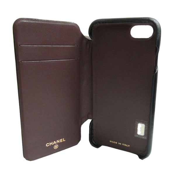 ≪新品≫ CHANEL シャネル 19春夏プレコレクション クラッシックケース 手帳型 携帯ケース iphone7 8 A83566 B00227 C3906 キャビアスキン 黒 ブラック×ゴールド金具 二つ折り スマホケース マトラッセ 箱 リボン ラッピング