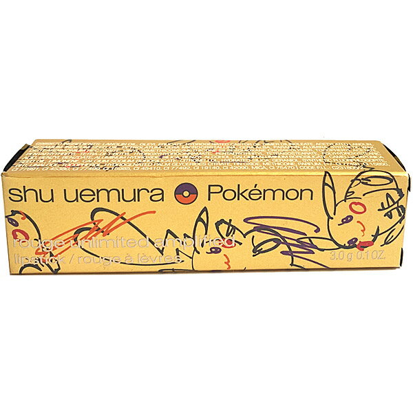 【キャッシュレス5%還元対象】≪新品≫　shu uemura /　ポケモン　ルージュ　アンリミテッド　アンプリファイド　　パンプキンボム(バム) ピカチュウ　シュウウエムラ　リップ