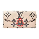 ルイ・ヴィトン 長財布 レディース ≪新品≫LOUISVUITTON ルイヴィトン 2020-21年AW 限定 モノグラム クラフティ アンプラント ポルトフォイユ・サラ ウォレット クリーム M69514 LV 箱 ラッピング フラップ長財布