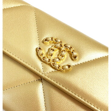 ≪新品≫ CHANEL シャネル CHANEL 19 ナインティーン ロング フラップ ウォレット 長財布 ゴールド ゴールド金具 AP0955 ゴールドカラー フラップ長財布 ラッピング Gold