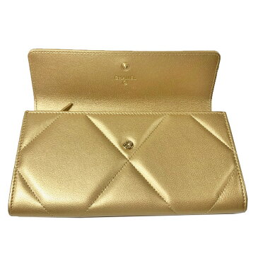 ≪新品≫ CHANEL シャネル CHANEL 19 ナインティーン ロング フラップ ウォレット 長財布 ゴールド ゴールド金具 AP0955 ゴールドカラー フラップ長財布 ラッピング Gold