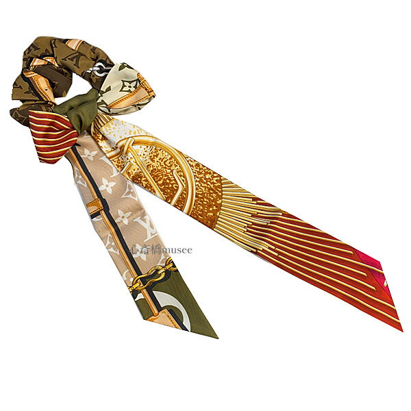 ≪新品≫ Vuitton ルイヴィトン 　シュシュ　マロン　 M68950 ヘアアクセサリー　　LV ビトン ルイヴィトン 箱 ラッピングのサムネイル