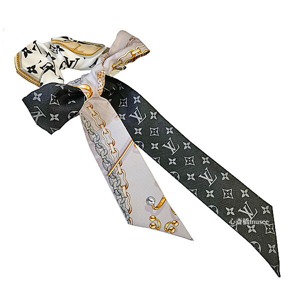 ≪新品≫ Vuitton ルイヴィトン 　シュシュ　ブラック　黒　ノワール　 M68951 ヘアアクセサリー　　LV ビトン ルイヴィトン 箱 ラッピングのサムネイル