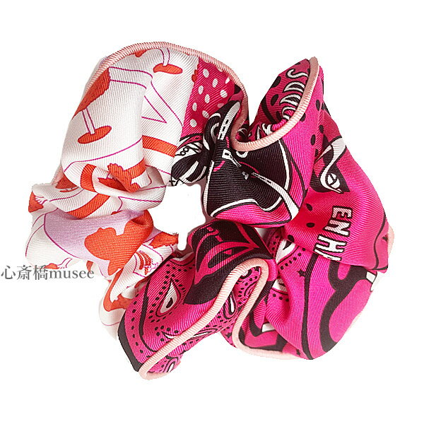 ≪新品≫エルメス シュシュ　クラウディア ローズ HERMES CHOUCHOU CLAUDIA ROSE FUCHIRE PINK クラウディア ローズ ピンク フーシャ 箱 リボン ラッピングのサムネイル