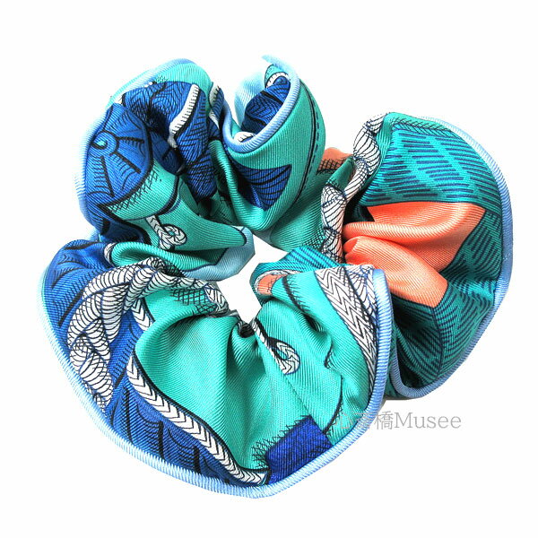 ≪新品≫エルメス シュシュ クラウディア ライトグリーン シエル HERMES CHOUCHOU CLAUDIA GREEN CIEL 箱 リボン ラッピングのサムネイル