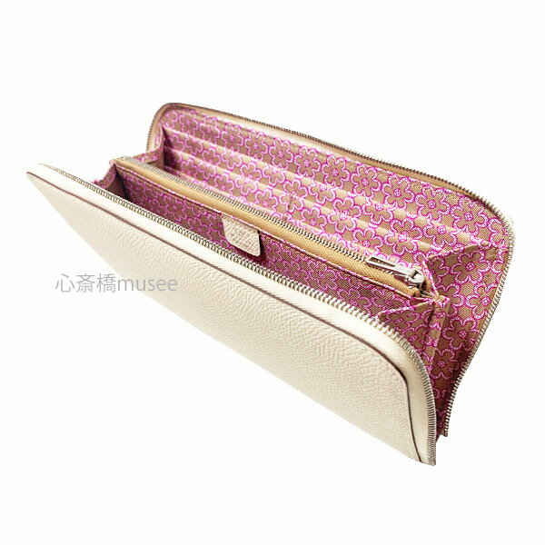 ≪ 新品 ≫ エルメス アザップ シルクイン ロング ラウンドファスナー 長財布 ナタ " ラッキー デイジー " エプソン シルク 100% シルバー金具 HERMES Wallet Azappe Silkin Long Nata Lucky Daisy Rose Purple 箱 リボン ラッピング　ホワイト　白のサムネイル