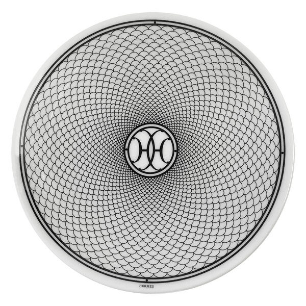 ≪Brand new≫ HERMES H Deco bread and butter plate n°1 White / black ≪新品≫HERM...